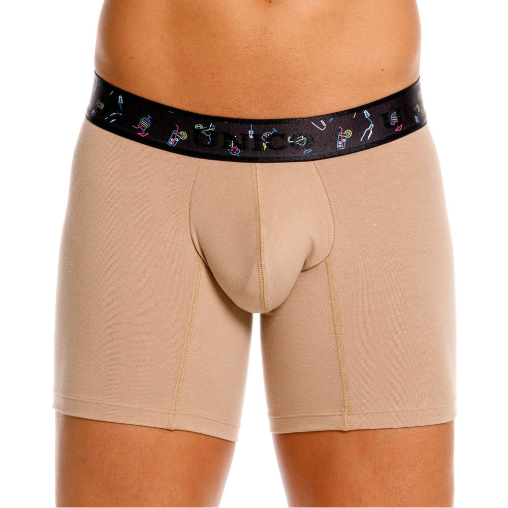 Mundo Unico Men's Short Boxer Briefs - Cristal Black Microfiber