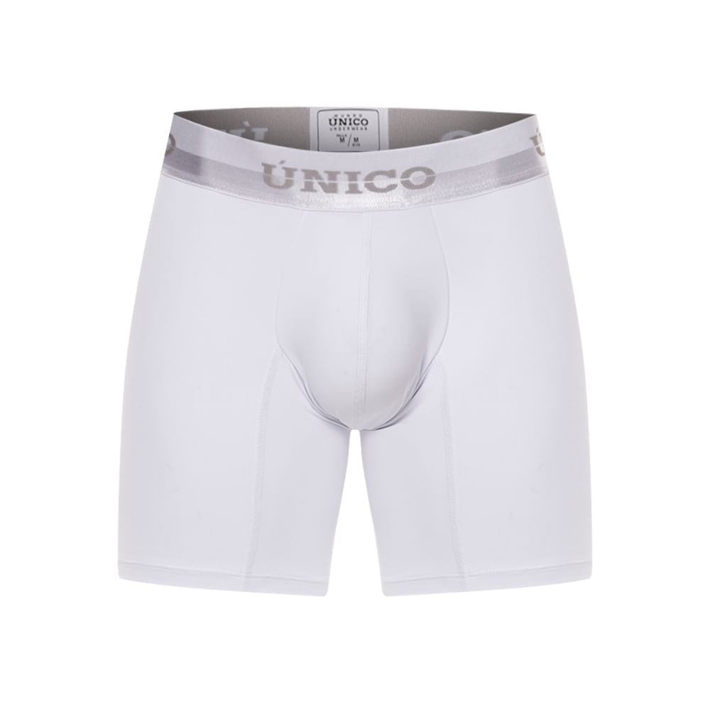 Mundo Unico Men's Mid-Length Boxer Briefs - Marupa M23 White Microfiber