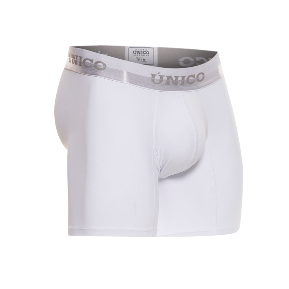 Mundo Unico Men's Mid-Length Boxer Briefs - Marupa M23 White Microfiber