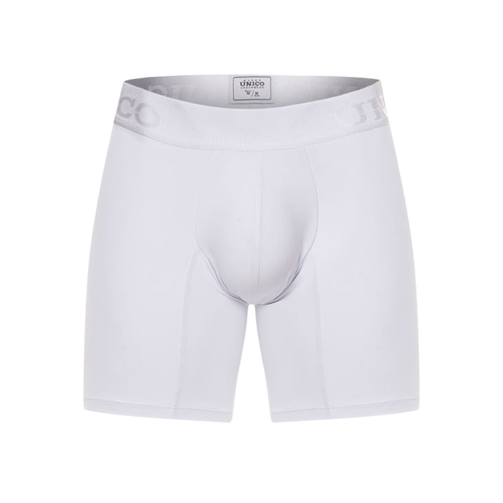 Unico Boxer Medio Tilo M23 - Men's White Microfiber Mid-Length Boxer Brief