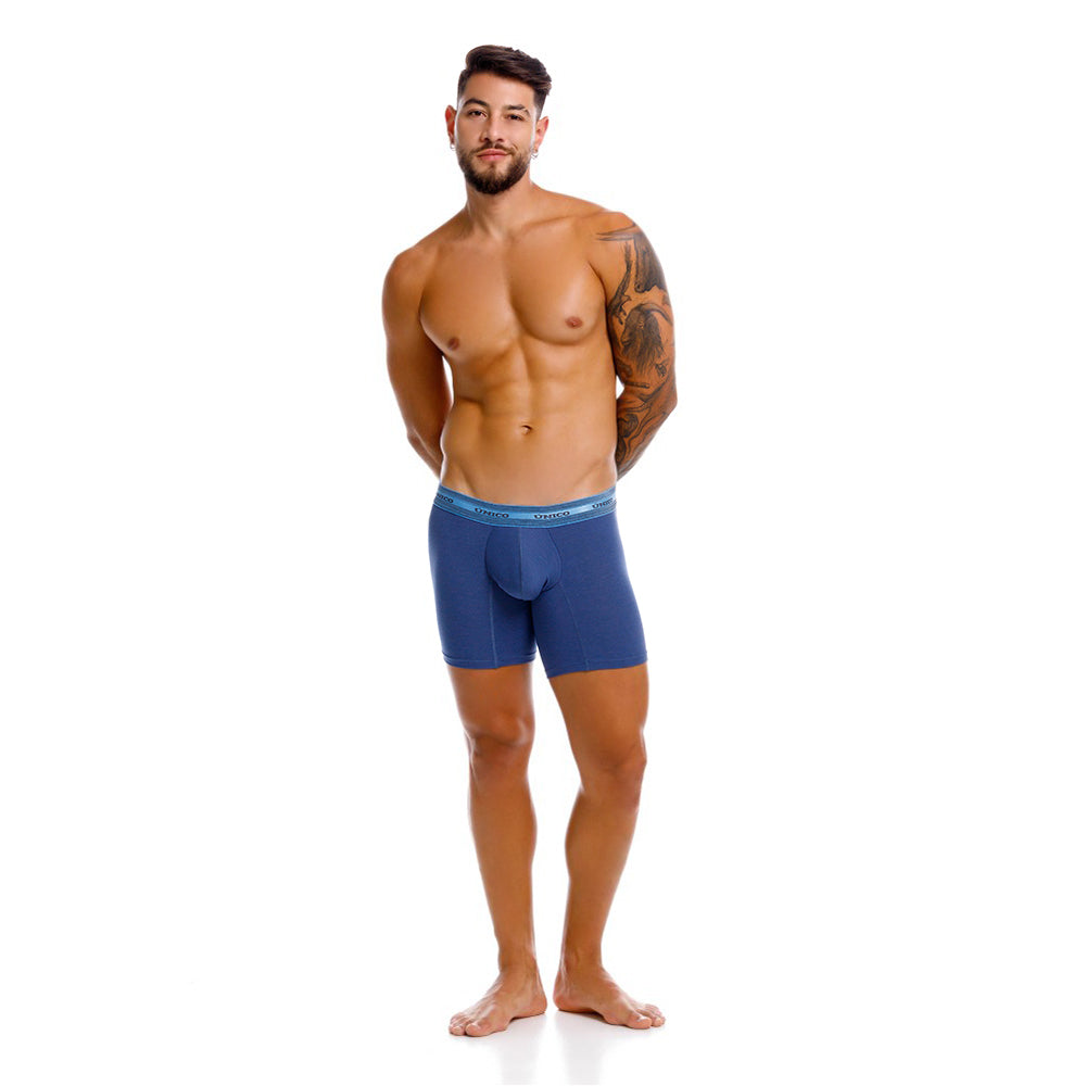 Mundo Unico Men’s Boxer Largo Clasico Blanco - Premium Cotton Long Leg Boxer Briefs
