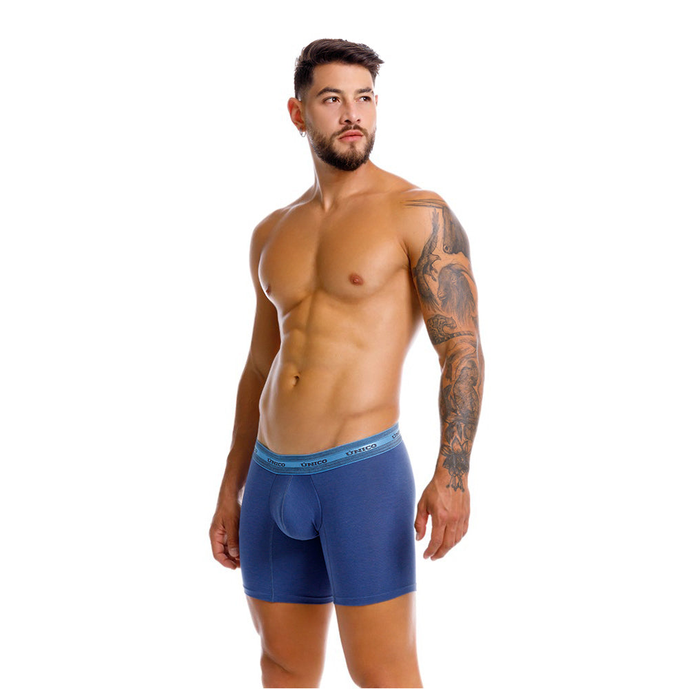 Mundo Unico Men’s Boxer Largo Clasico Blanco - Premium Cotton Long Leg Boxer Briefs