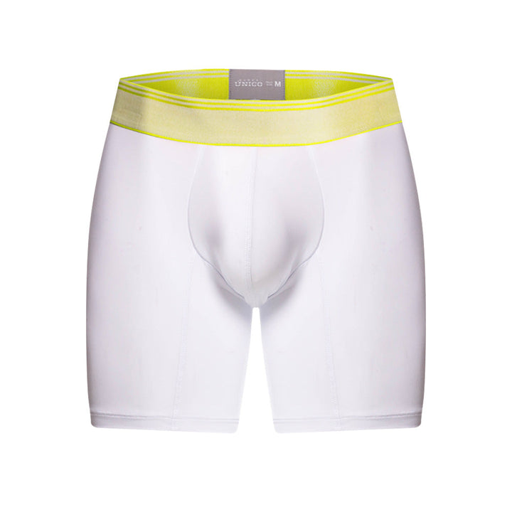 Mundo Unico Men's Microfiber Mid-Length Boxer Briefs - Calidez White
