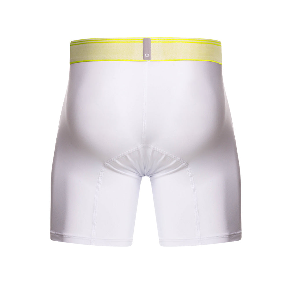 Mundo Unico Men's Microfiber Mid-Length Boxer Briefs - Calidez White
