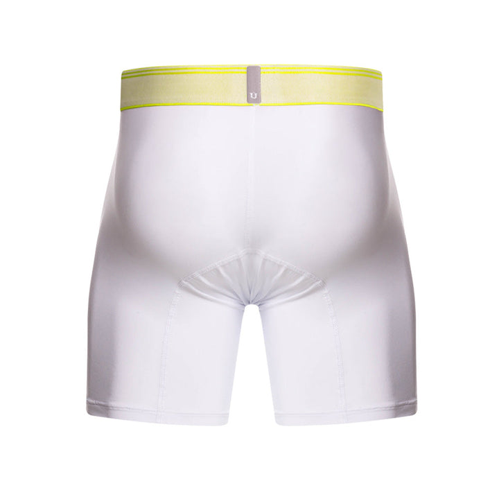 Mundo Unico Men's Microfiber Mid-Length Boxer Briefs - Calidez White