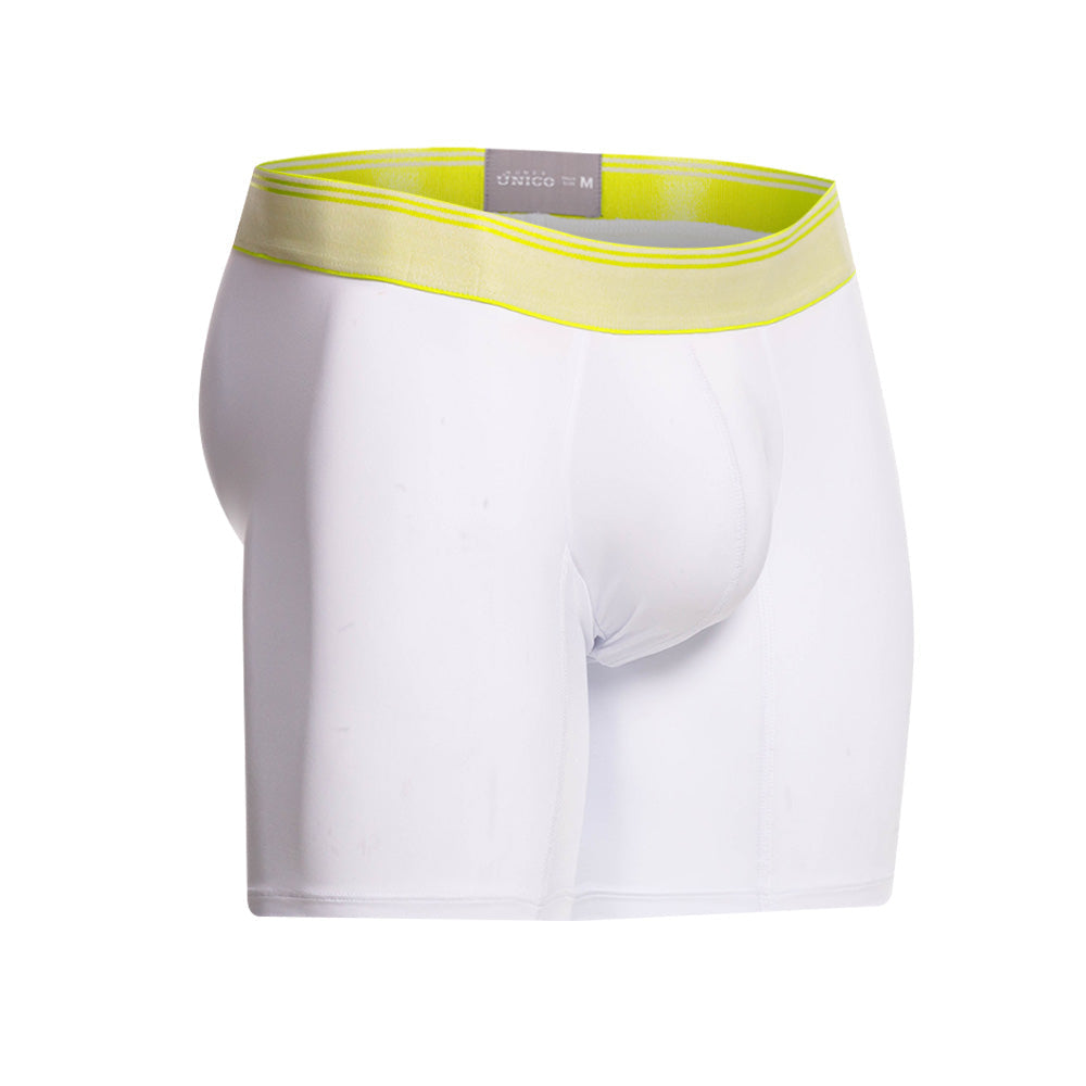 Mundo Unico Men's Microfiber Mid-Length Boxer Briefs - Calidez White