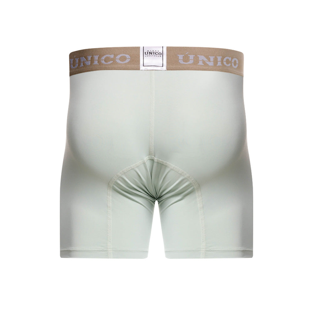 Unico Camargo Men's Mid-Length Boxer Brief - Light Green Microfiber Underwear