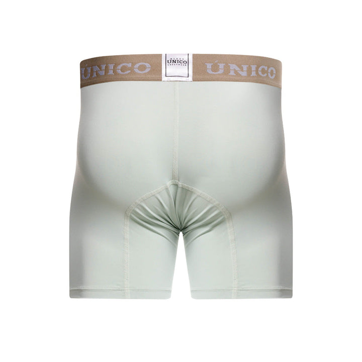 Unico Camargo Men's Mid-Length Boxer Brief - Light Green Microfiber Underwear