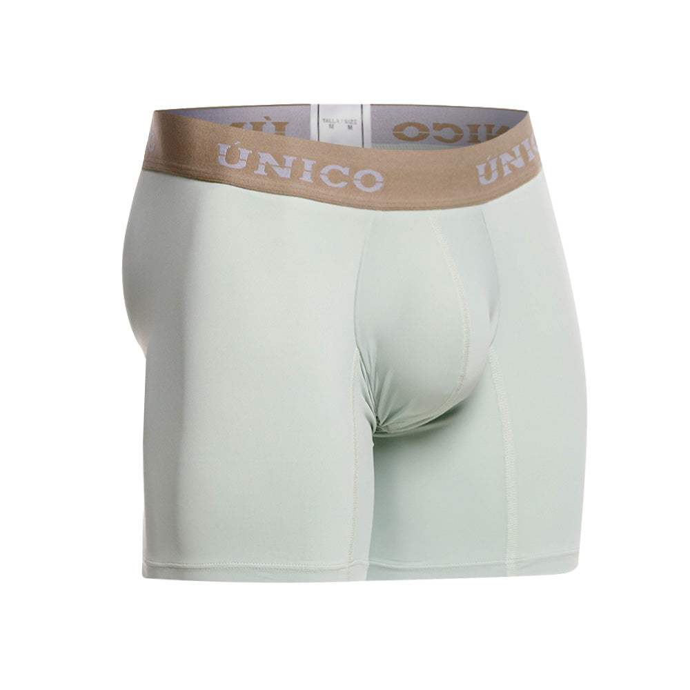 Unico Camargo Men's Mid-Length Boxer Brief - Light Green Microfiber Underwear
