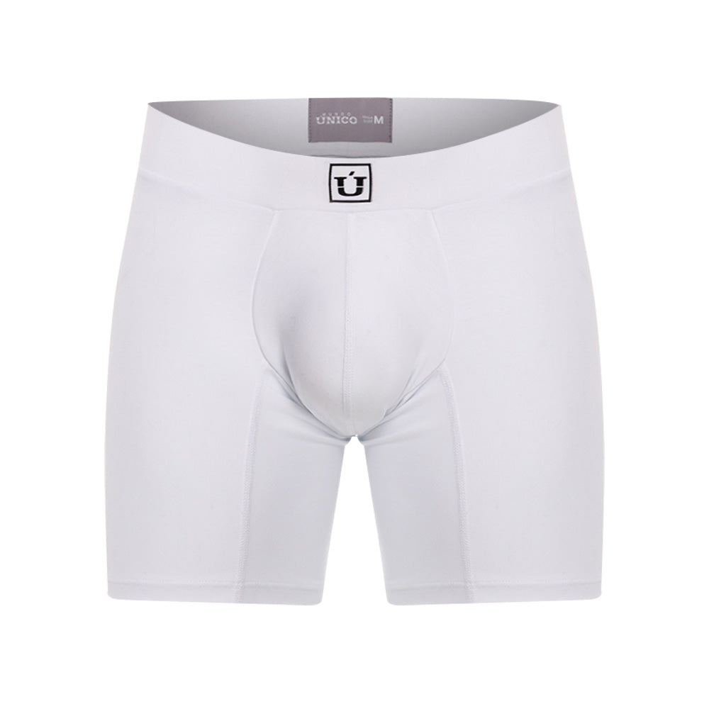 Mundo Unico Men's Capas Blanco Mid-Length Boxer Briefs - Breathable Cotton Comfort Underwear