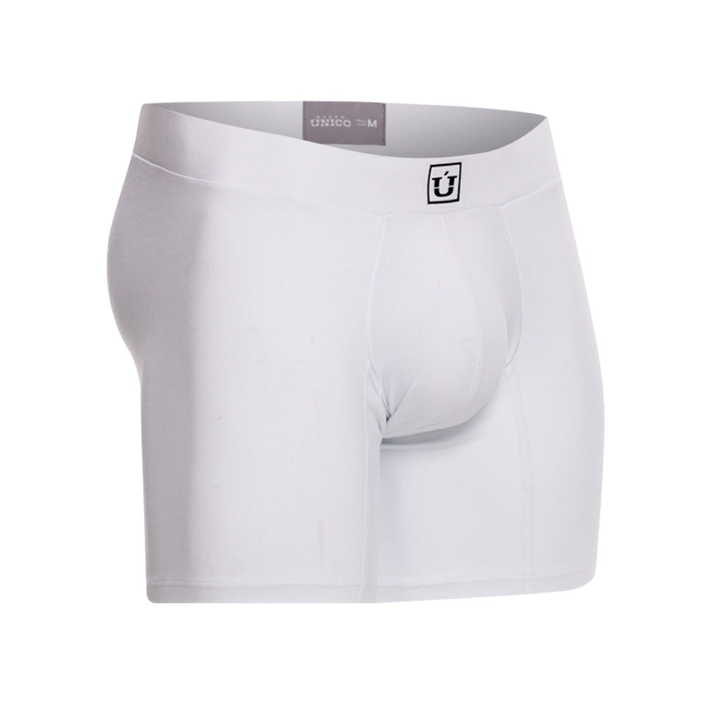 Mundo Unico Men's Capas Blanco Mid-Length Boxer Briefs - Breathable Cotton Comfort Underwear
