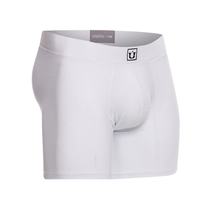 Mundo Unico Men's Capas Blanco Mid-Length Boxer Briefs - Breathable Cotton Comfort Underwear