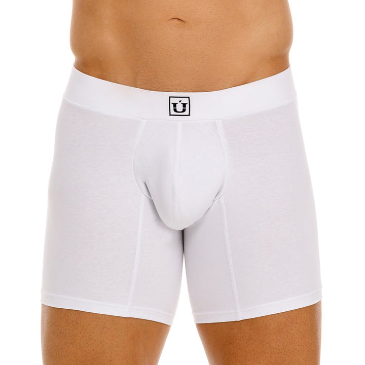 Mundo Unico Men's Capas Blanco Mid-Length Boxer Briefs - Breathable Cotton Comfort Underwear