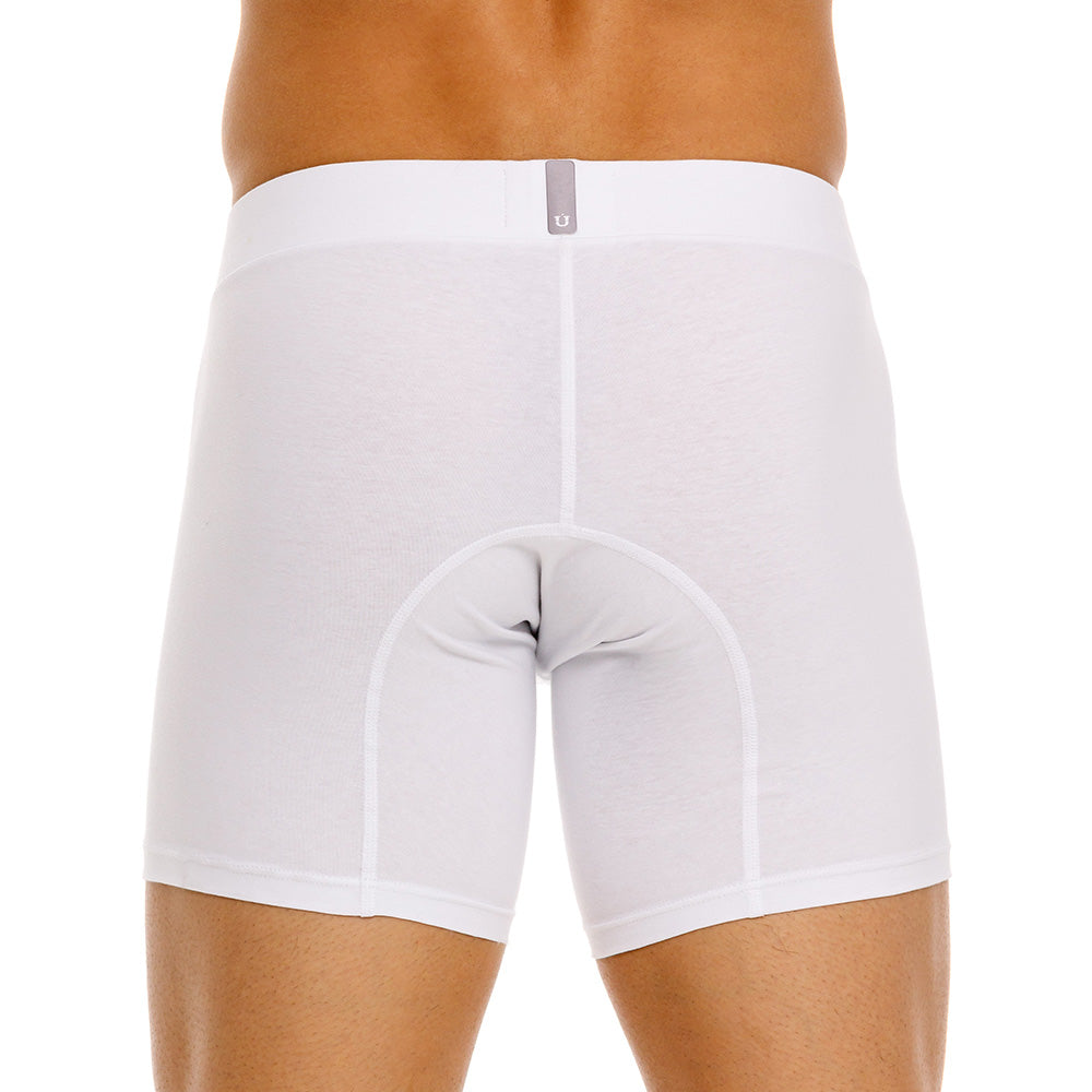 Mundo Unico Men's Capas Blanco Mid-Length Boxer Briefs - Breathable Cotton Comfort Underwear