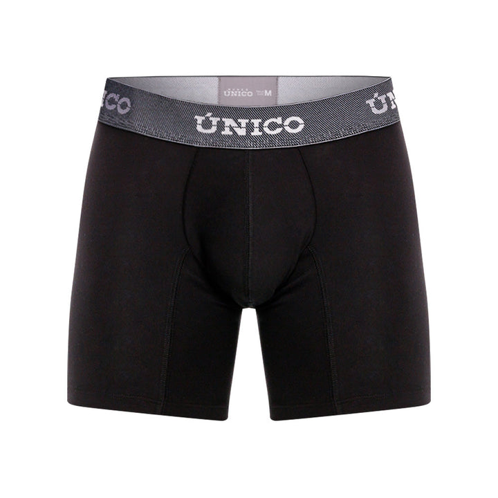 Mundo Unico Men’s Boxer Medio Cratos Negro - Premium Microfiber Mid-Length Boxer Briefs with Suspension Pouch