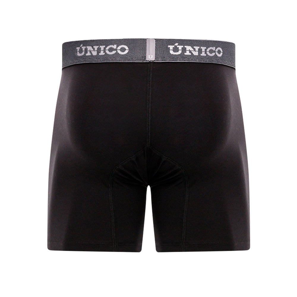 Mundo Unico Men’s Boxer Medio Cratos Negro - Premium Microfiber Mid-Length Boxer Briefs with Suspension Pouch