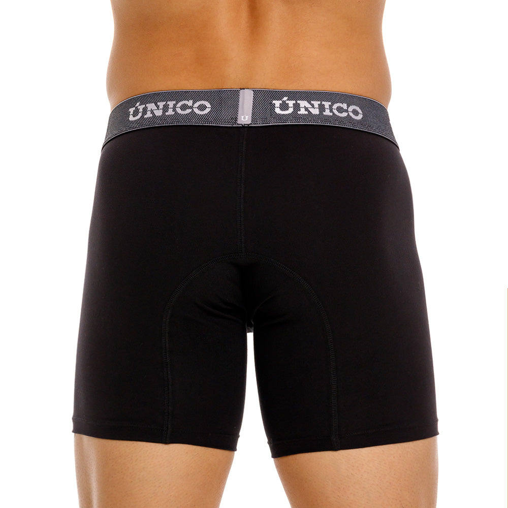 Mundo Unico Men’s Boxer Medio Cratos Negro - Premium Microfiber Mid-Length Boxer Briefs with Suspension Pouch