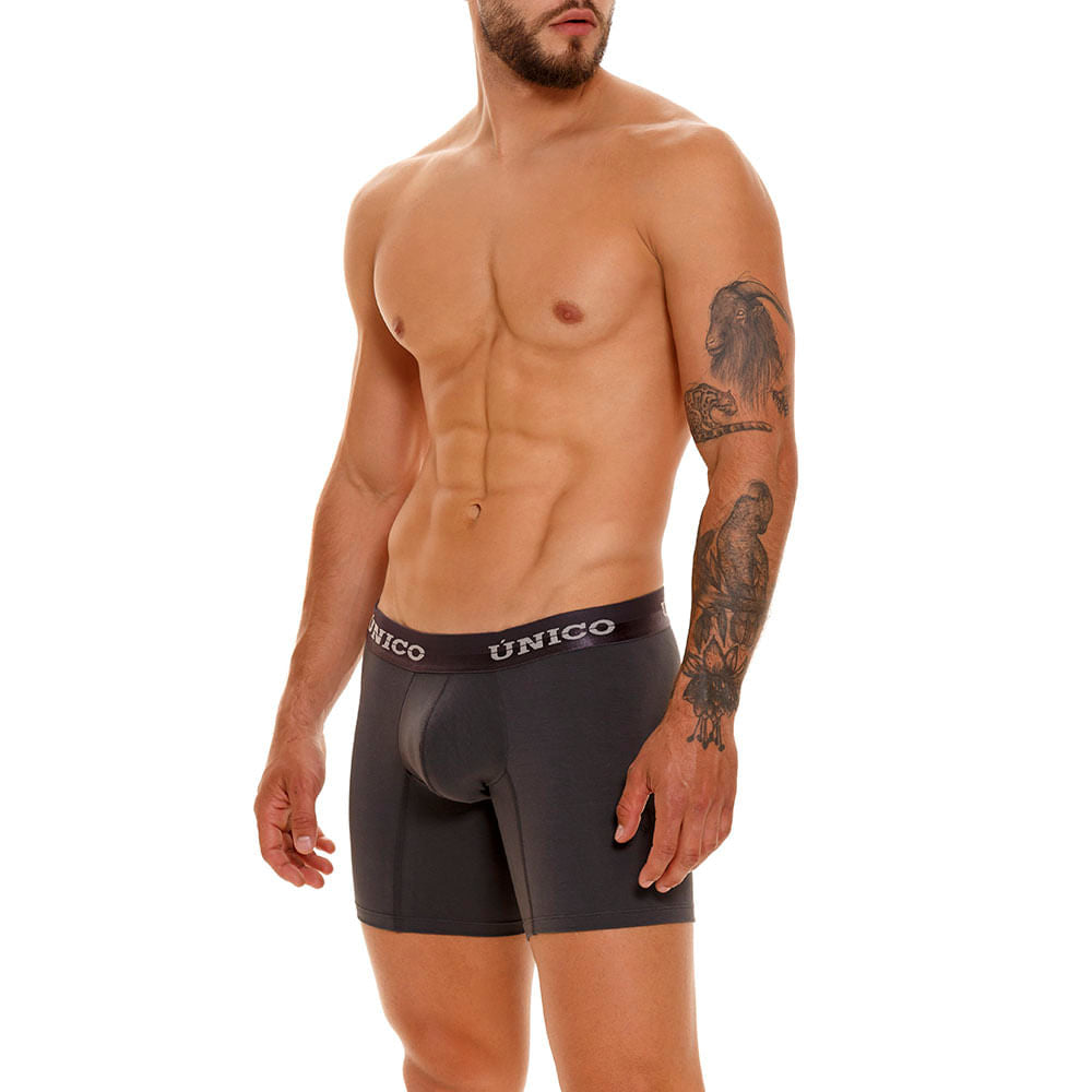 Mundo Unico Boxer Medio Mongoy A23 - Ultra-Soft Grey Cotton Stretch Boxer Brief