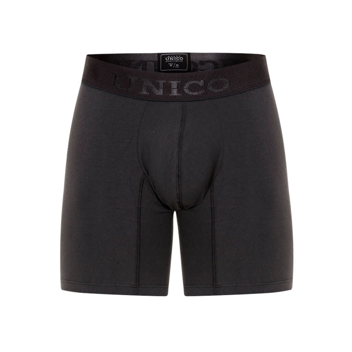 Unico Boxer Medio Zebrano A23 - Men's Mid-Length Grey Cotton Boxer Brief