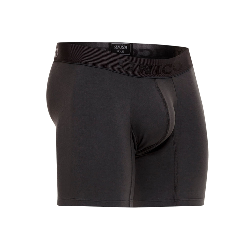 Unico Boxer Medio Zebrano A23 - Men's Mid-Length Grey Cotton Boxer Brief