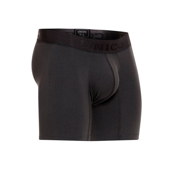 Unico Boxer Medio Zebrano A23 - Men's Mid-Length Grey Cotton Boxer Brief