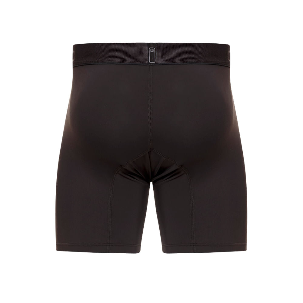 Mundo Unico Men's Zebrano M23 Mid-Length Boxer Briefs - Solid Dark Grey Microfiber