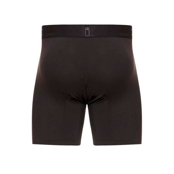 Mundo Unico Men's Zebrano M23 Mid-Length Boxer Briefs - Solid Dark Grey Microfiber