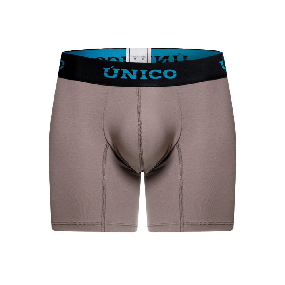 Unico Guaymango Men's Mid-Length Boxer Brief - Grey Cotton