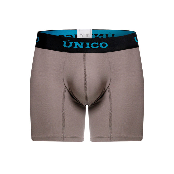 Unico Guaymango Men's Mid-Length Boxer Brief - Grey Cotton