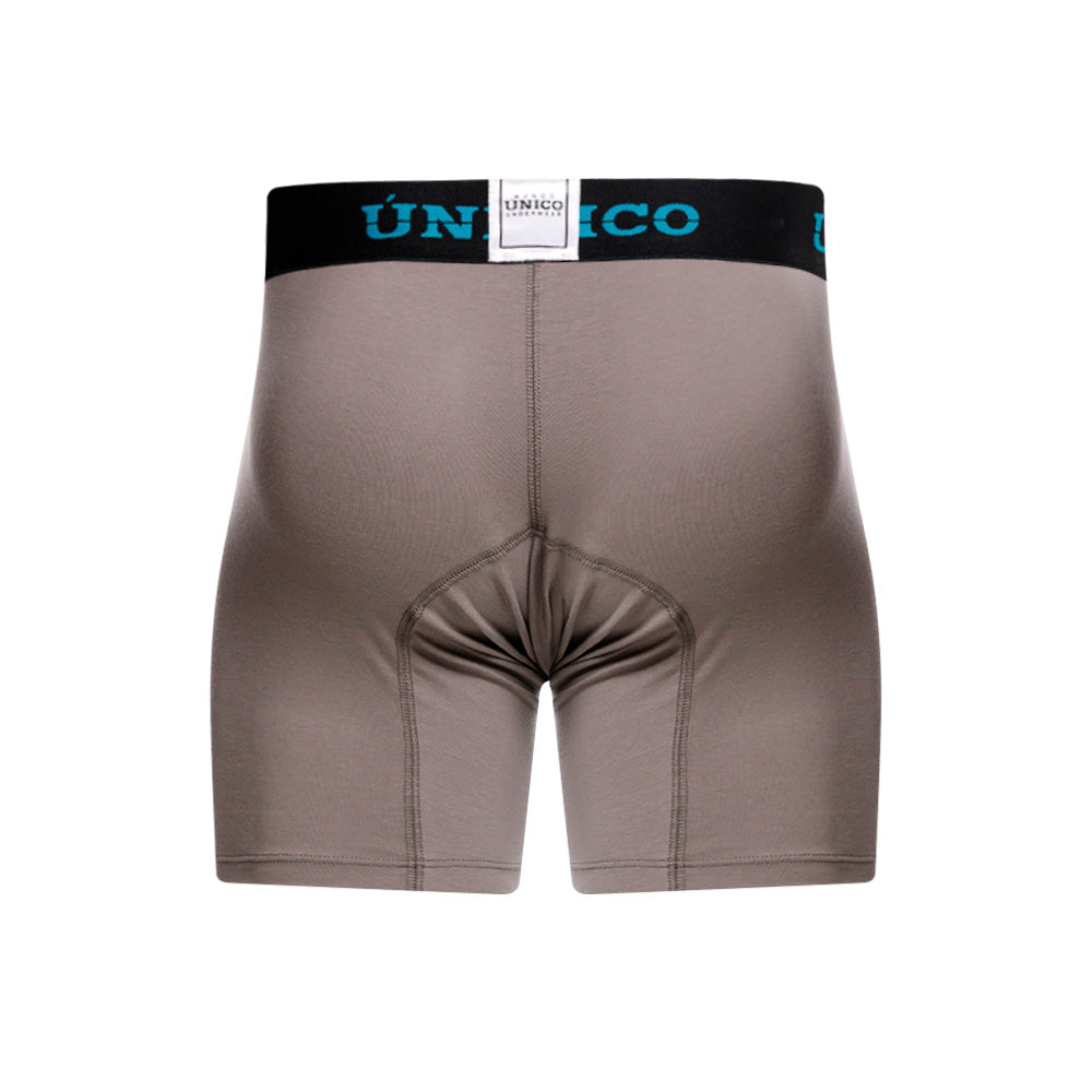 Unico Guaymango Men's Mid-Length Boxer Brief - Grey Cotton