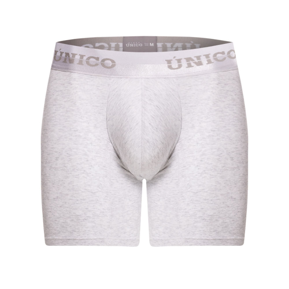 Mundo Unico Men's Kara Heather Grey Cotton Mid-Length Boxer Briefs