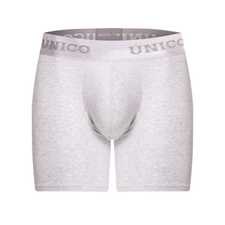 Mundo Unico Men's Kara Heather Grey Cotton Mid-Length Boxer Briefs