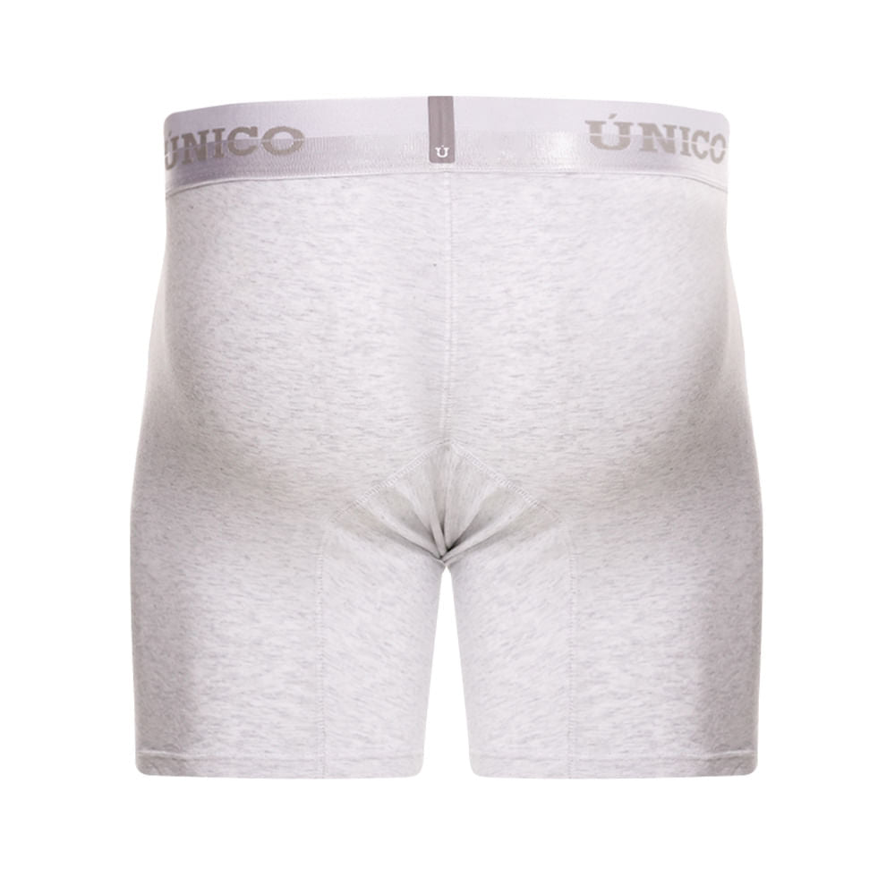 Mundo Unico Men's Kara Heather Grey Cotton Mid-Length Boxer Briefs