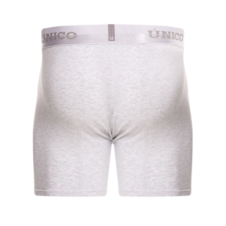 Mundo Unico Men's Kara Heather Grey Cotton Mid-Length Boxer Briefs
