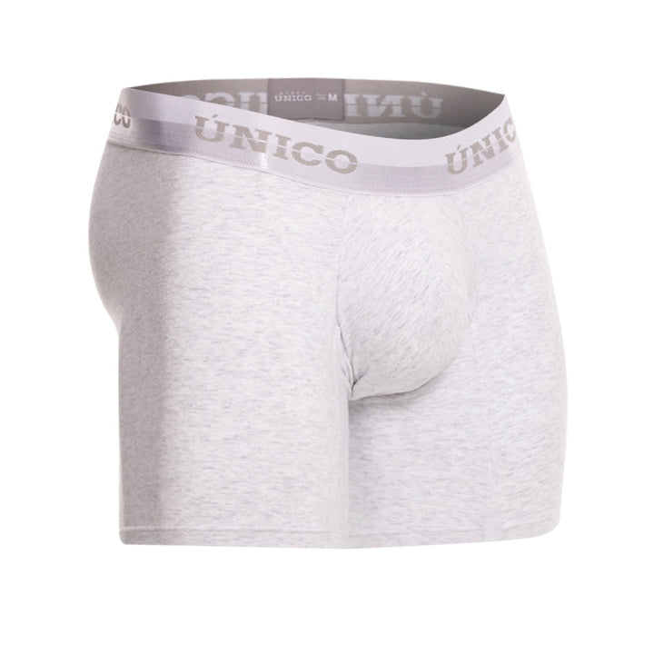 Mundo Unico Men's Kara Heather Grey Cotton Mid-Length Boxer Briefs