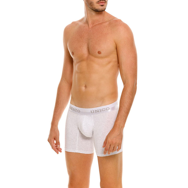 Mundo Unico Men's Kara Heather Grey Cotton Mid-Length Boxer Briefs