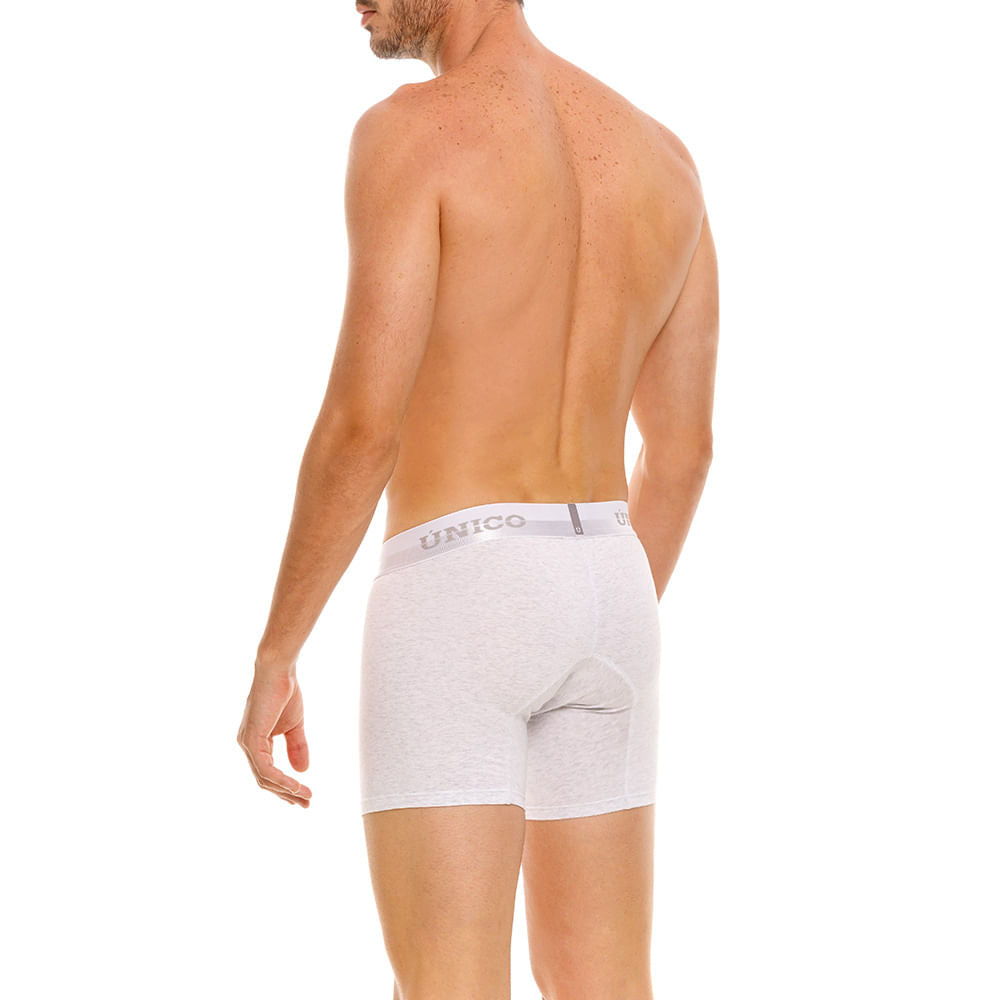 Mundo Unico Men's Kara Heather Grey Cotton Mid-Length Boxer Briefs