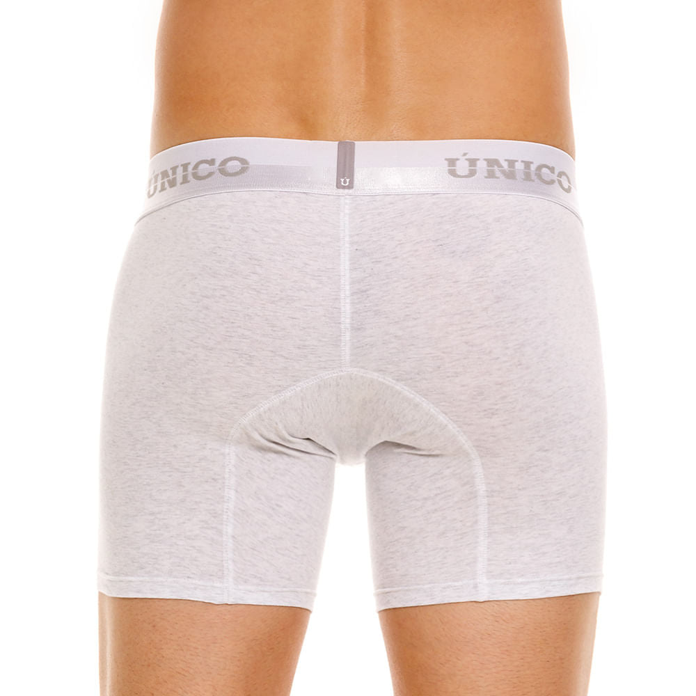 Mundo Unico Men's Kara Heather Grey Cotton Mid-Length Boxer Briefs