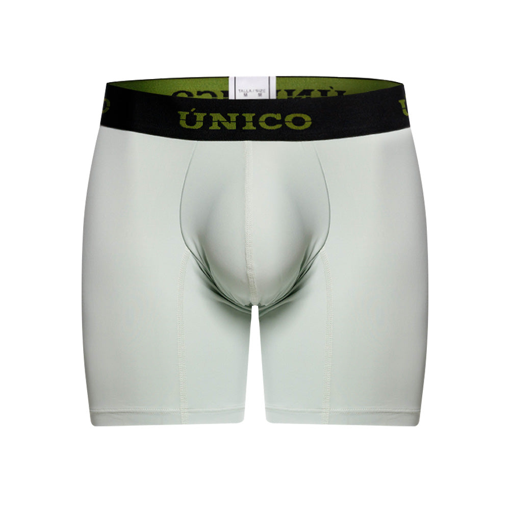 Mundo Unico Men's Mid-Length Boxer Briefs - Montemorelos Green Microfiber