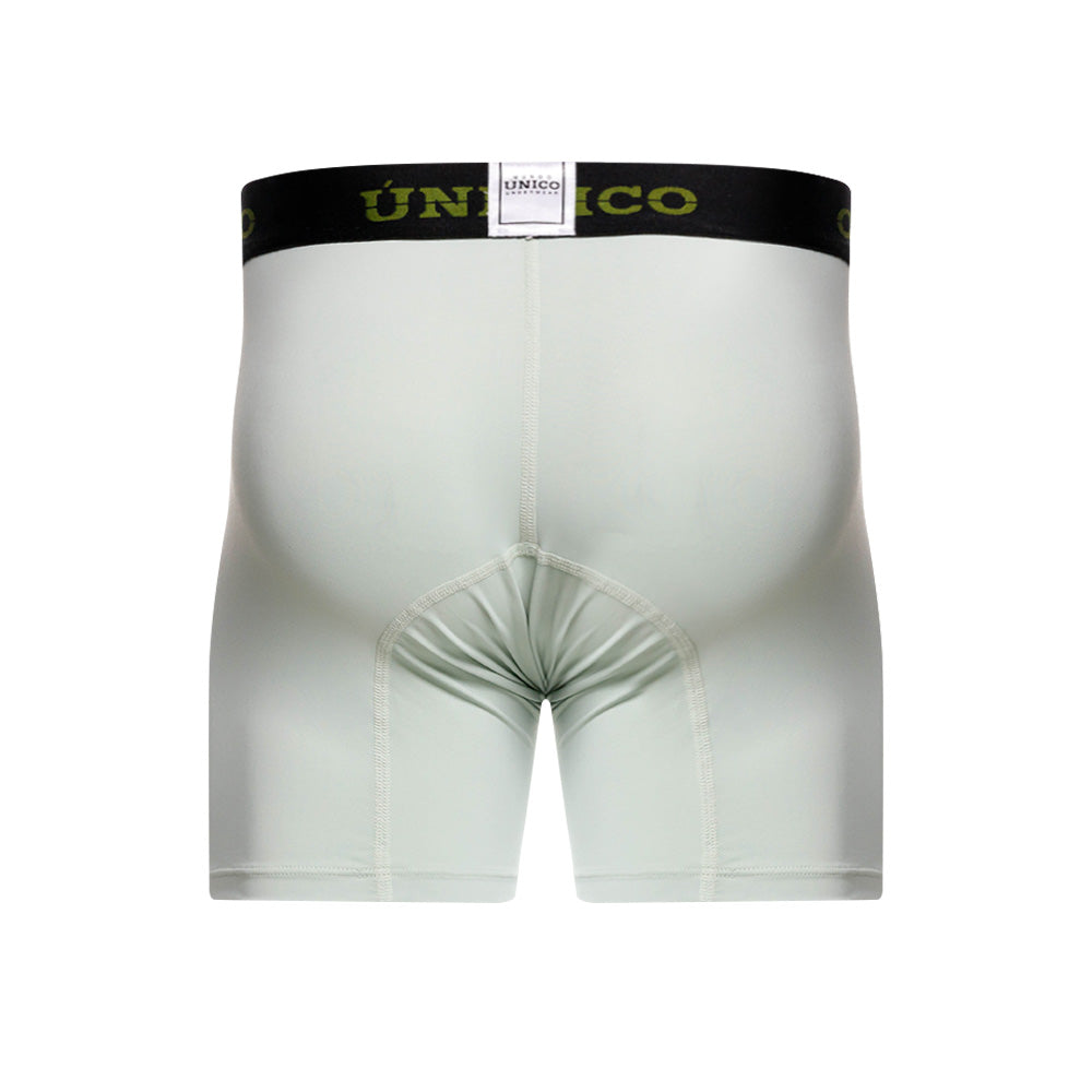Mundo Unico Men's Mid-Length Boxer Briefs - Montemorelos Green Microfiber