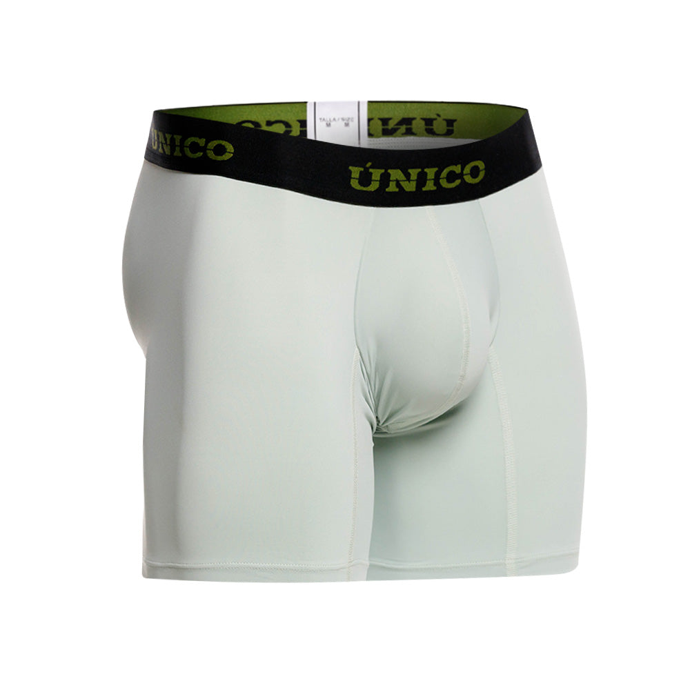 Mundo Unico Men's Mid-Length Boxer Briefs - Montemorelos Green Microfiber
