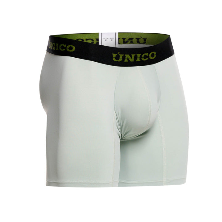 Mundo Unico Men's Mid-Length Boxer Briefs - Montemorelos Green Microfiber