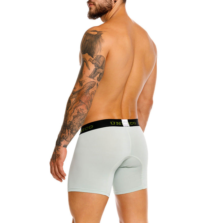 Mundo Unico Men's Mid-Length Boxer Briefs - Montemorelos Green Microfiber