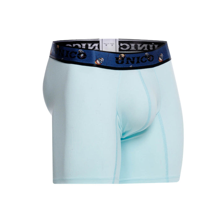 Mundo Unico Men’s Boxer Medio Necochea Azul - Breathable Cotton Mid-Length Boxer Briefs with Skull Print Waistband