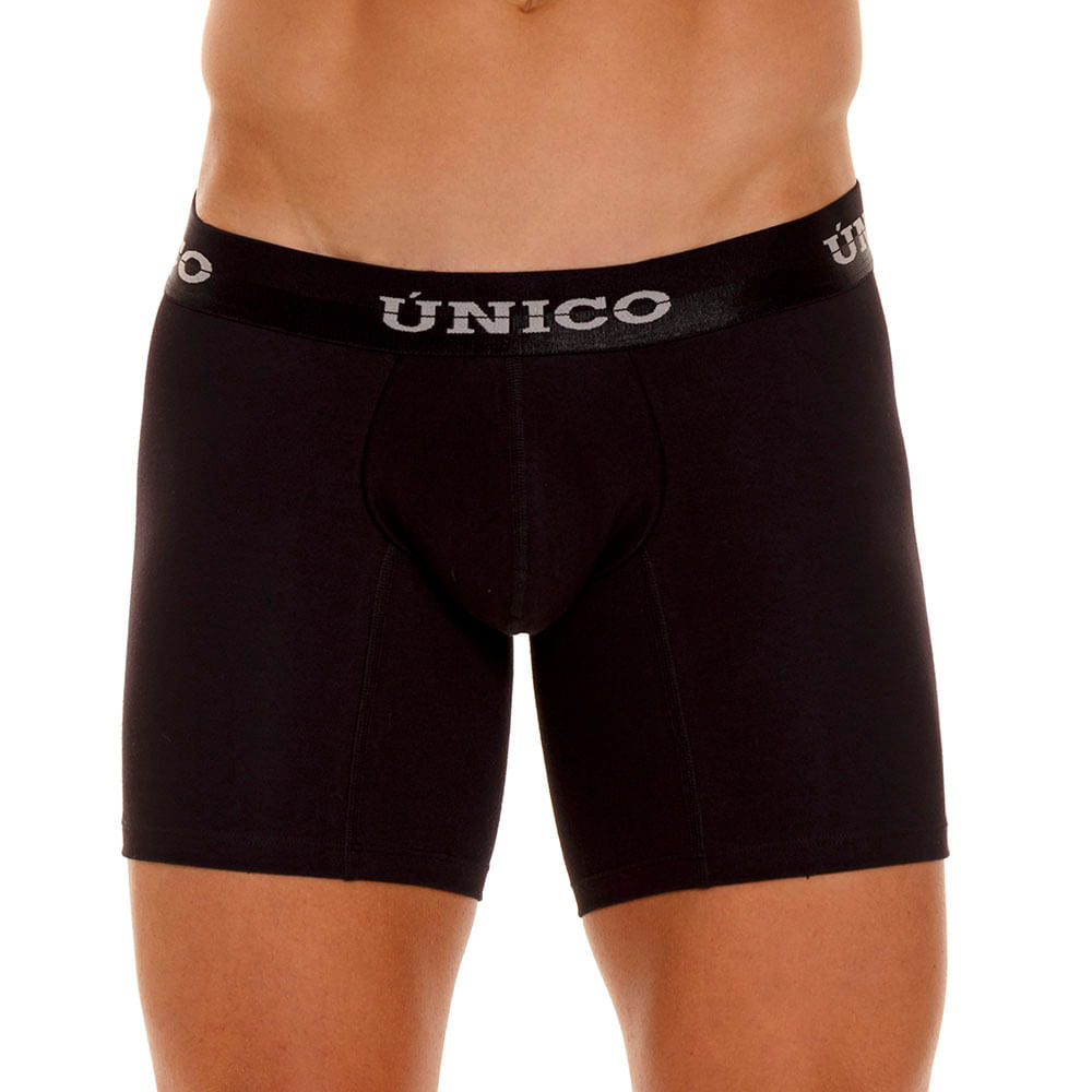 Mundo Unico Men's Makore A23 Black Cotton Mid-Length Boxer Briefs