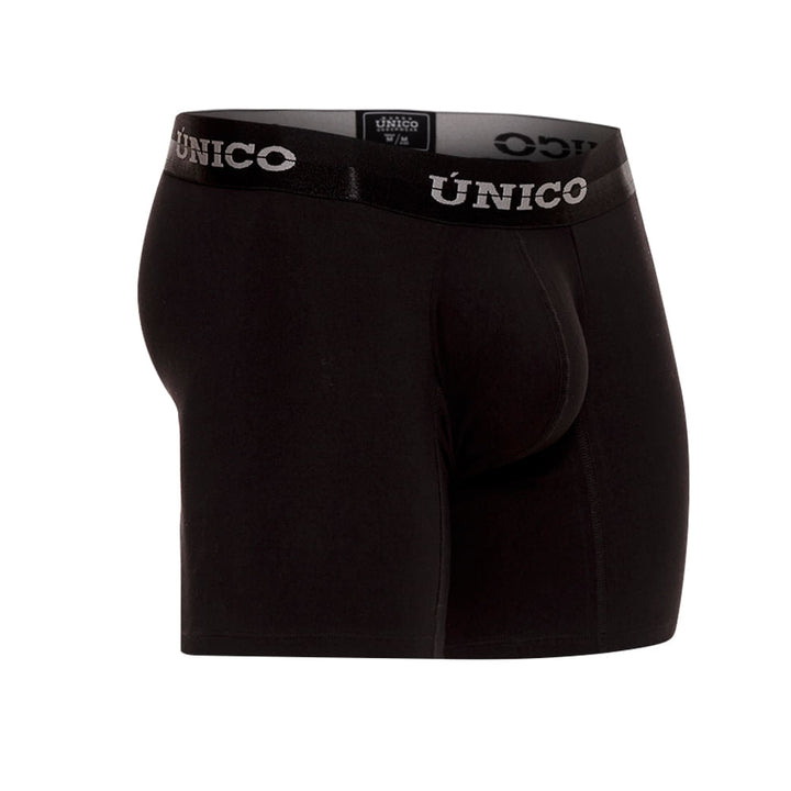 Mundo Unico Men's Makore A23 Black Cotton Mid-Length Boxer Briefs