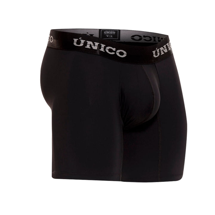 Mundo Unico Men’s Boxer Medio Makore M23 Negro - Lightweight Microfiber Mid-Length Boxer Briefs with Signature Support Pouch