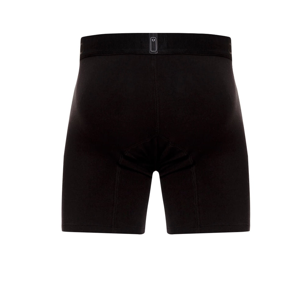 Mundo Unico Men’s Boxer Medio Roble A23 Negro - Premium Black Cotton Mid-Length Boxer Briefs with Support Pouch