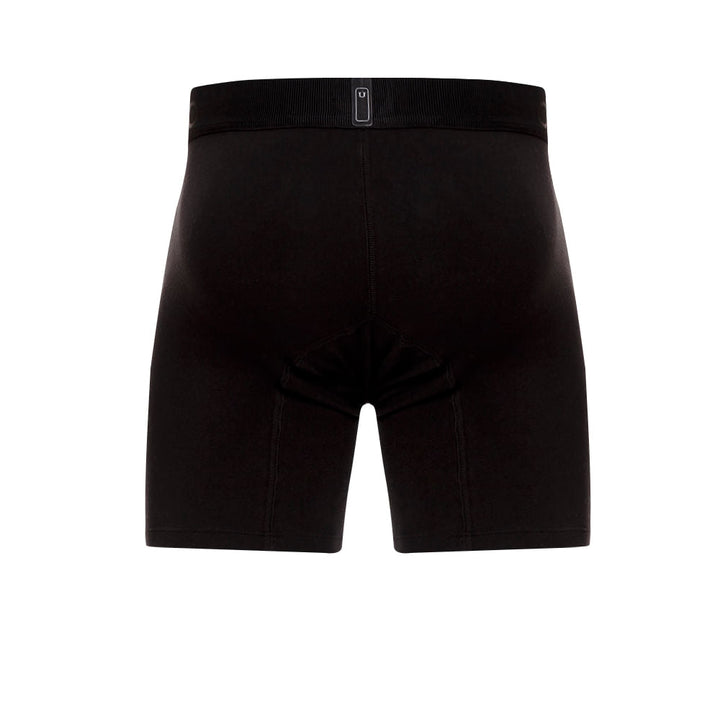 Mundo Unico Men’s Boxer Medio Roble A23 Negro - Premium Black Cotton Mid-Length Boxer Briefs with Support Pouch