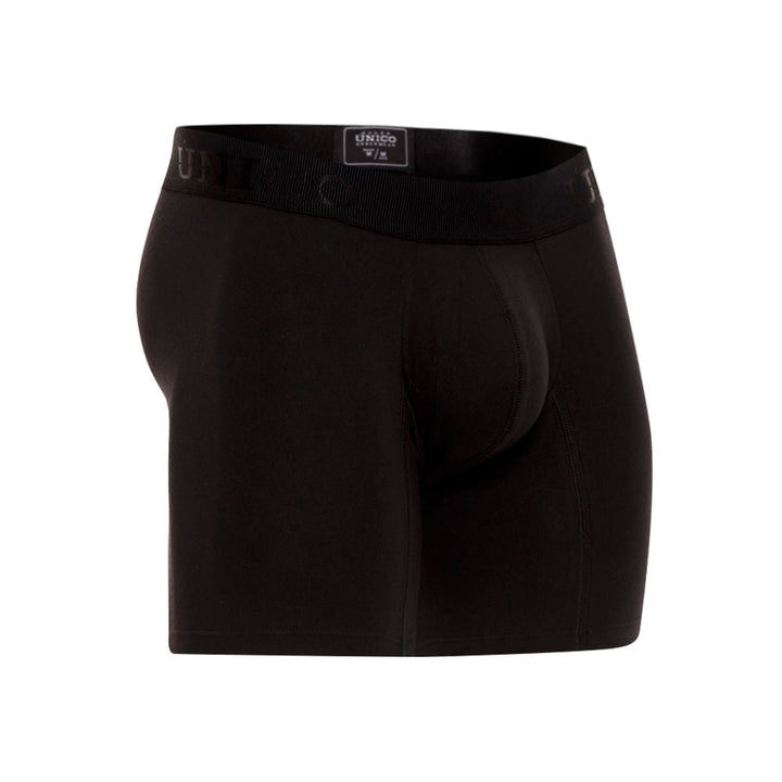 Mundo Unico Men’s Boxer Medio Roble A23 Negro - Premium Black Cotton Mid-Length Boxer Briefs with Support Pouch